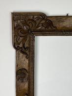 Lijst - Hout - Houten lijst met houtsnijwerk, Antiek en Kunst, Curiosa en Brocante