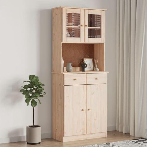 vidaXL buffetkast ALTA 77x35x188 cm massief grenenhout, Huis en Inrichting, Kasten | Buffetkasten, 25 tot 50 cm, Nieuw, Grenenhout