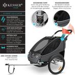 Kinderfietskar kinderaanhanger - met jogger / buggyfunctie, Verzenden, Nieuw