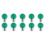 LED Lamp 10 Pack - Romba - Groen Gekleurd - E27 Fitting - 1W, Nieuw, Overige materialen, Ophalen of Verzenden
