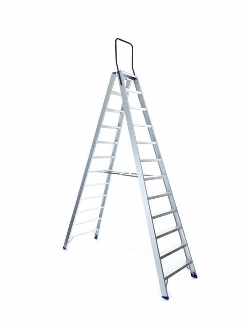 Eurostairs Dubbel Oploopbare Trap – 2 t/m 12 Treden, Doe-het-zelf en Verbouw, Ladders en Trappen, Trap, Nieuw, Verzenden