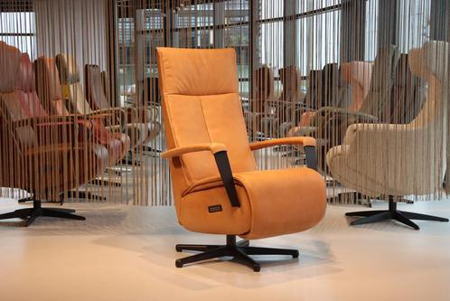 Relaxfauteuil leer De Toekomst Hercules 2 motoren met accu., Huis en Inrichting, Fauteuils, Nieuw, Leer, Ophalen of Verzenden