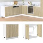 vidaXL Onderkast Lyon 80x46x81,5 cm bewerkt hout sonoma, Huis en Inrichting, Keuken | Keukenelementen, Verzenden, Nieuw, Bruin