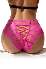 Paris Hollywood - Kanten Tanga Hoge Taille, Kleding | Dames, Paris Hollywood, Verzenden, Roze, String