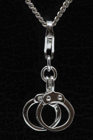 Zilveren Handboeien los middel hanger en/of bedel, Sieraden, Tassen en Uiterlijk, Bedels, Verzenden