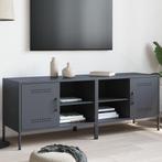 vidaXL Tv-meubelen 2 st 68x39x50,5 cm staal antracietkleurig, Verzenden, Nieuw, Metaal