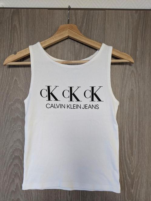 Calvin Klein Jeans White Tank Top, Kleding | Dames, Tops, Nieuw, Verzenden