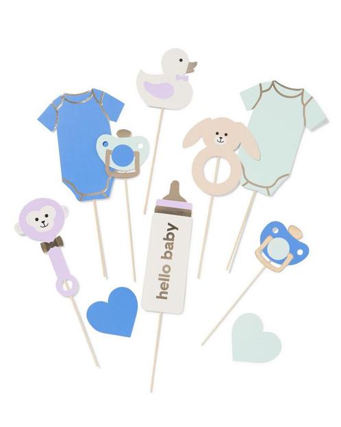 HEMA Party props baby 8-delig, Hobby en Vrije tijd, Feestartikelen, Nieuw, Verzenden