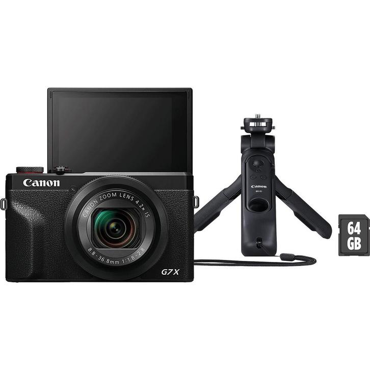 Canon PowerShot G7 X Mark III Compact Camera Kit - Zwart (In, Audio, Tv en Foto, Fotocamera's Digitaal, Zo goed als nieuw, Verzenden