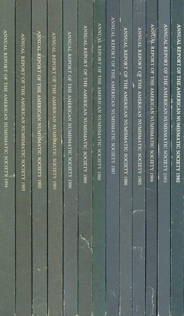 Jahrbuch Ans Lot 13 X Annual Report Of The American Numis... beschikbaar voor biedingen