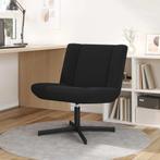 vidaXL Draaistoel Zwart 63 x 75 x 76 cm Stof, Verzenden, Nieuw, Zwart