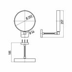 Scheerspiegel Met Flexarm Rond Ø20cm Chroom, Huis en Inrichting, Woonaccessoires | Spiegels, Ophalen of Verzenden, Nieuw