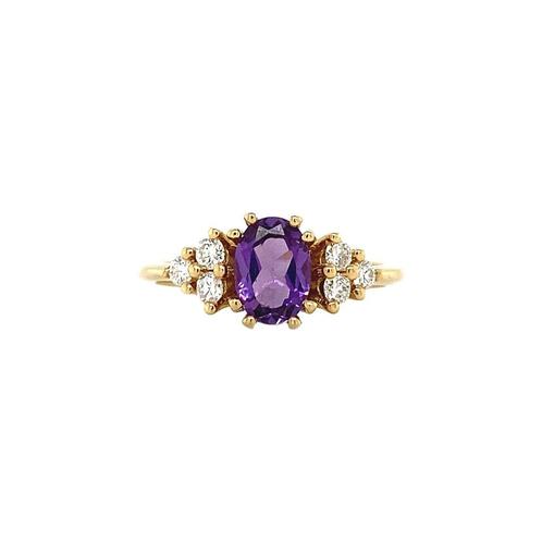Audrey ring 14 krt - Violet, Sieraden, Tassen en Uiterlijk, Ringen, Nieuw, Ophalen of Verzenden