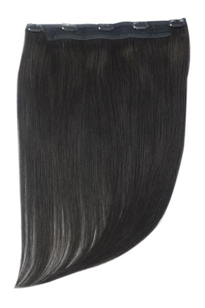 Remy Human Hair extensions Quad Weft  18 - zwart 1B#-, Sieraden, Tassen en Uiterlijk, Uiterlijk | Haarverzorging