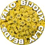Fako Bijoux® - Klei Kralen Bloem Smiley / Emoji Geel -, Verzenden, Nieuw