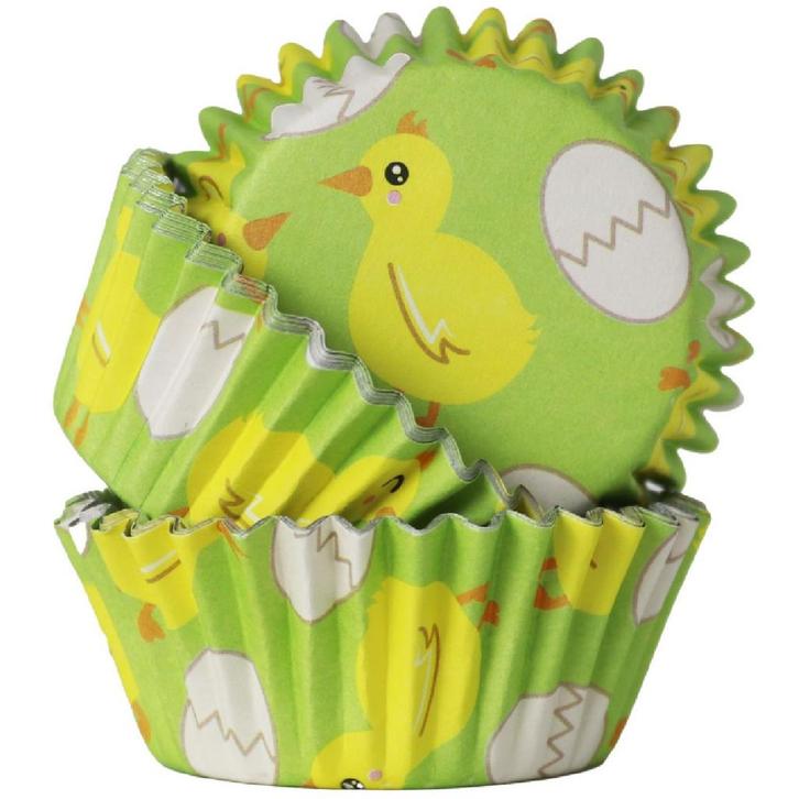 PME Cupcake Vormpjes Paaskuikens Ø50mm 30st., Hobby en Vrije tijd, Taarten en Cupcakes maken, Nieuw, Verzenden
