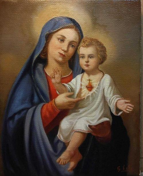 Gaetano Lete (XX-XXI) - Madonna con Bambino, Antiek en Kunst, Kunst | Schilderijen | Klassiek