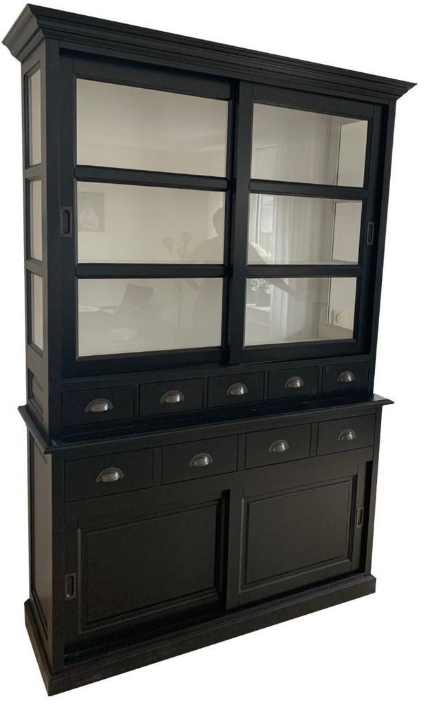 Buffetkast zwart Schalkhaar 150cm, Huis en Inrichting, Kasten | Buffetkasten, Ophalen of Verzenden