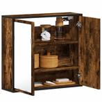 vidaXL Badkamerspiegelkast 65x20x60 cm bewerkt hout gerookt, Verzenden, Nieuw