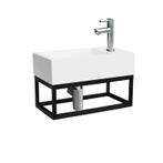 Sani Royal Fontein Frame Mat Zwart Mineraal RVS, Nieuw