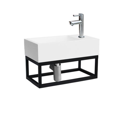 Sani Royal Fontein Frame Mat Zwart Mineraal RVS, Tuin en Terras, Waterpartijen en Fonteinen