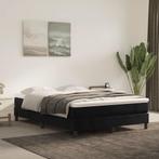 vidaXL Boxspring bed 140x200 cm fluweel zwart, Huis en Inrichting, Slaapkamer | Bedden, Verzenden, Zwart, 140 cm, 200 cm