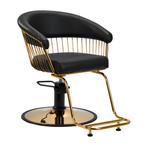 Kappersstoel Lille-M - Goud en Zwarte Luxe Designstoel, Sieraden, Tassen en Uiterlijk, Uiterlijk | Haarverzorging, Nieuw, Overige typen