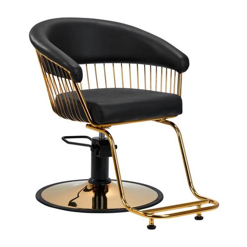 Kappersstoel Lille-M - Goud en Zwarte Luxe Designstoel, Sieraden, Tassen en Uiterlijk, Uiterlijk | Haarverzorging, Overige typen