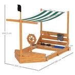 TRUUSK Zandbak Schip Ontwerp - Groot Met Deksel - Houten Mod, Verzenden, Nieuw