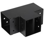 Starx paalverbinder 3-weg T-model 90x90 mm zwart, Ophalen of Verzenden, Nieuw