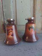 Vaas (2) - Porselein, Verzilverd