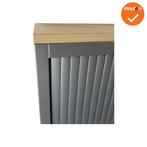 Roldeurkast -105x120x47cm - Zilvergrijs met zilvergrijze..., Werkplek, Ophalen of Verzenden, Gebruikt, Kast