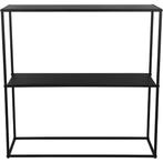 Bijzettafel - Livion Xena - Consoletafel - Zwart - Metaal, Huis en Inrichting, Tafels | Eettafels, Ophalen of Verzenden, Nieuw