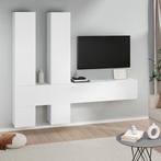 vidaXL Tv-wandmeubel bewerkt hout wit, Huis en Inrichting, Kasten | Televisiemeubels, Nieuw, Verzenden