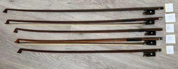 Unknown 5 old Violin Bows - Viool strijkstok - Onbekend beschikbaar voor biedingen