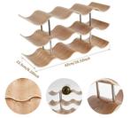 Houten Wijnrek 2/3-Laags – Golvend Design Flessenopslag, Verzenden, Nieuw