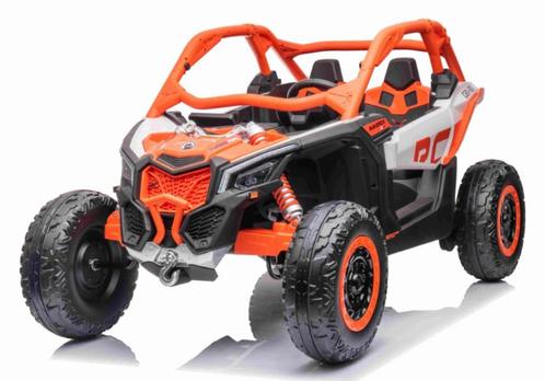 24V CAN-AM Maverick buggy oranje, 4WD, leder, Mp4 TV, RC. (C, Kinderen en Baby's, Speelgoed | Buiten | Accuvoertuigen, Nieuw, Ophalen of Verzenden