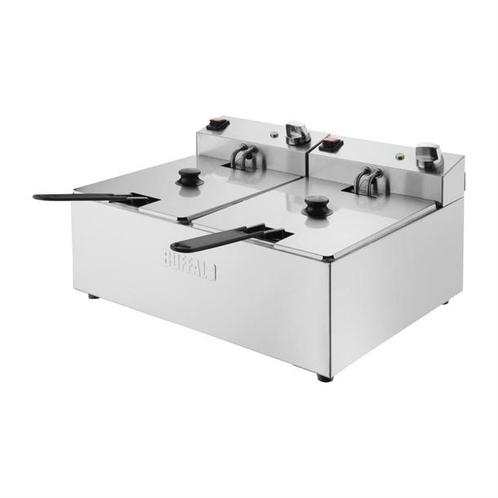 Dubbele Tank Dubbele Mand 2X5Ltr Countertop Friteuse 2X2.8Kw, Zakelijke goederen, Horeca | Keukenapparatuur, Verzenden