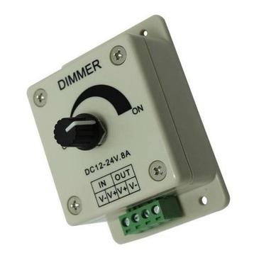 LED dimmer | PWM 12V/24V 8A | draaiknop | opbouw beschikbaar voor biedingen