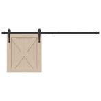 vidaXL Ophangset voor minischuifdeur 122 cm koolstofstaal, Doe-het-zelf en Verbouw, Overige Doe-het-zelf en Verbouw, Verzenden