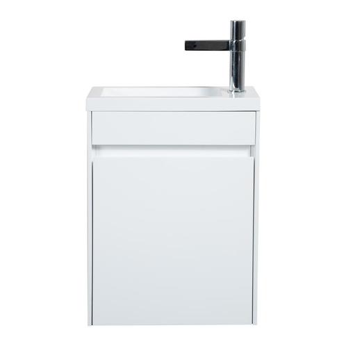 Fonteinmeubel Antonio 40cm mat wit met mat witte wastafel, Doe-het-zelf en Verbouw, Sanitair, Verzenden