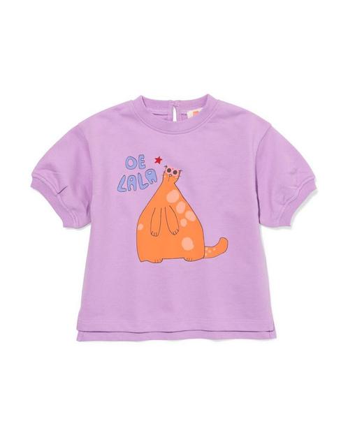 HEMA Baby T-shirt kat paars van €9.99 voor €6.99 sale, Kinderen en Baby's, Babykleding | Overige, Nieuw, Verzenden