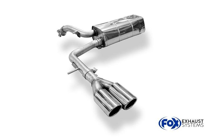 FOX Audi A2 - 1.6l + 1.4l 42l Tank Achterdemper - 2x80 Type, Auto-onderdelen, Uitlaatsystemen, Nieuw, Verzenden