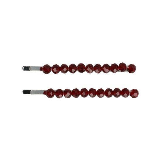 Schuifspeldjes Facet Kralen Recht Rood, Sieraden, Tassen en Uiterlijk, Uiterlijk | Haarverzorging