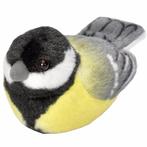 Pluche koolmees vogel knuffel 14 cm - Knuffel vogels, Kinderen en Baby's, Nieuw, Verzenden