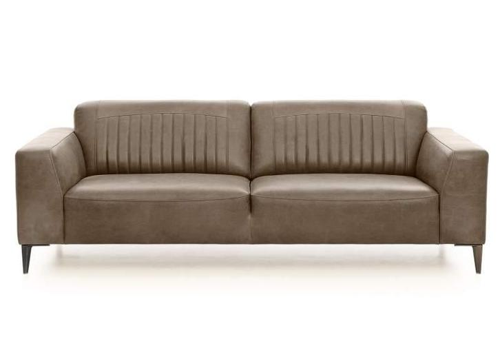 Bankstel Aspen - rechte banken - Taupe, Huis en Inrichting, Banken | Bankstellen, Nieuw, Leer