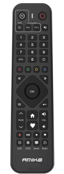 Afstandsbediening Amiko A9Z Blu A9 Green+ A9Z Pro, Audio, Tv en Foto, Afstandsbedieningen, Origineel, Nieuw, Ophalen of Verzenden