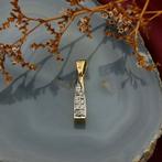 Bicolor gouden hanger met zirconia (zirconia stenen), Ophalen of Verzenden, Gebruikt, Goud, Overige merken
