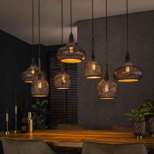 *WOONWINKEL* Speelse Hanglamp Zwart Metaal, Huis en Inrichting, Lampen | Hanglampen, Nieuw, Verzenden