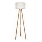 [lux.pro] Staande lamp vloerlamp E27 Keynes bamboe en creme, Huis en Inrichting, Lampen | Vloerlampen, Verzenden, Nieuw